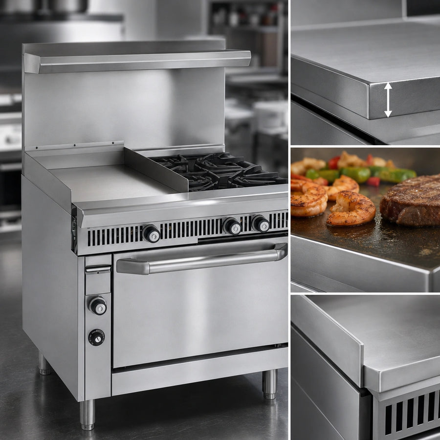 1-Inch Thick Polished Steel Griddle Plate