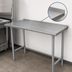 Thumbnail image #4 for Advance Tabco 84-Inch x 36-Inch 16-Gauge 304 Stainless Steel Work Table with 1-1/2-Inch Rear Up-Turn and Galvanized Open Base