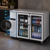 Thumbnail image #4 for Turbo Air Super Deluxe Narrow Back Bar Cooler, 2 Glass Doors, 12.2 Cu. Ft., Self-Contained Side-Mount, Stainless Steel