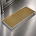 Thumbnail image #4 for Surface-Mount Stainless Steel Drip Tray Trough with Perforated PVD Brass Screen, 20 x 8 Inch