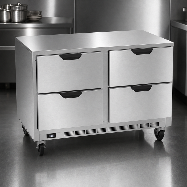 Product image #4 for Beverage-Air UCFD48AHC-4 Two-Section 4-Drawer Undercounter Freezer, 48-Inch, 11.6 Cu. Ft.