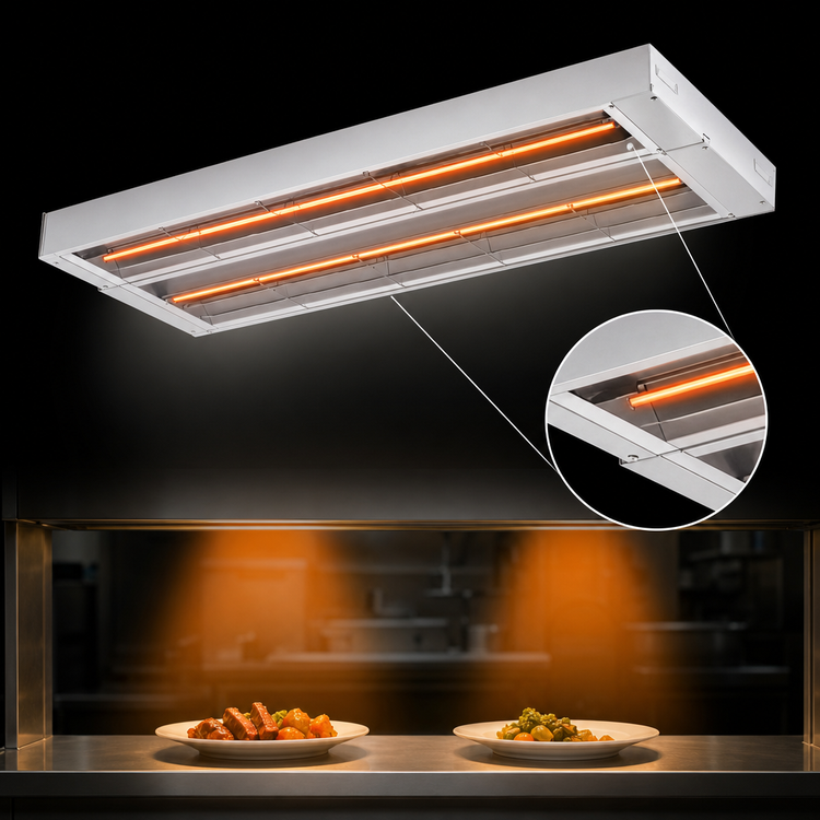 Product image #4 for Hatco Glo-Ray 36-Inch Double Infrared Strip Heater, 1.6 kW, 120V, Aluminum