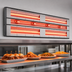 Thumbnail image #4 for Hatco Glo-Ray Max Watt 54-Inch Lighted Dual Infrared Strip Heater with 6-Inch Spacer, Aluminum