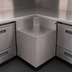 Thumbnail image #4 for Glastender Underbar Inside Rectangle Corner Drainboard, 24 x 24 Inch, Stainless Steel, No Legs