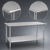 Thumbnail image #4 for Spec-Master 84-Inch x 24-Inch 14-Gauge Stainless Steel Work Table with Adjustable Galvanized Undershelf