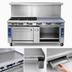 Thumbnail image #4 for Imperial Pro Series 72-Inch Gas Restaurant Range with 8 Open Burners, 24-Inch Griddle, Convection Oven, and Open Cabinet Base