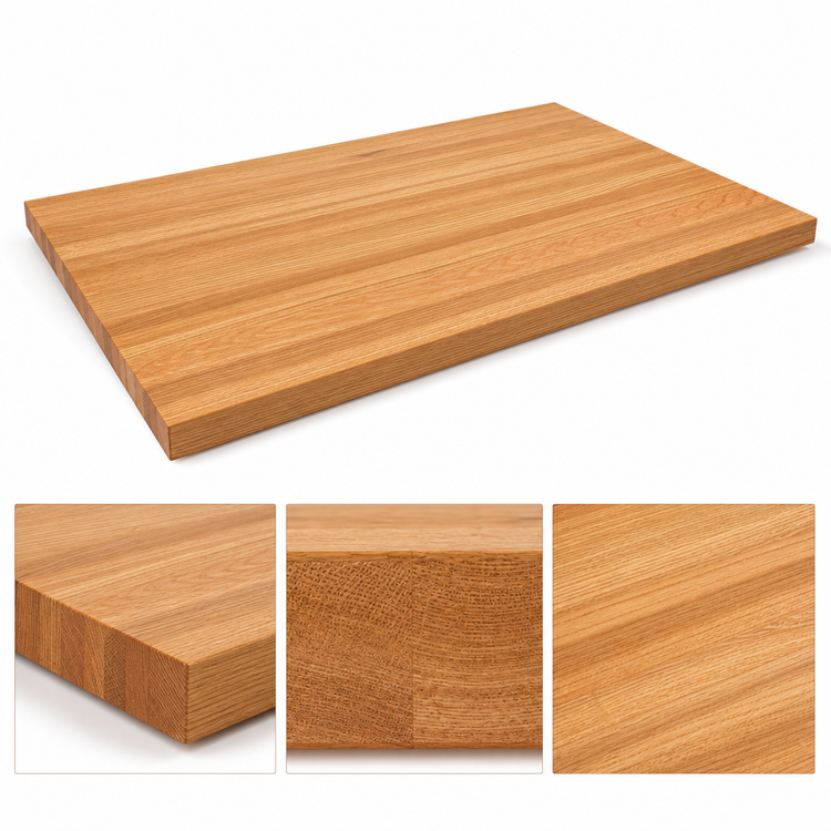 Product image #4 for John Boos Appalachian 96" x 27" Edge Grain Red Oak Island Countertop, 1-1/2" Thick, Oil Finish