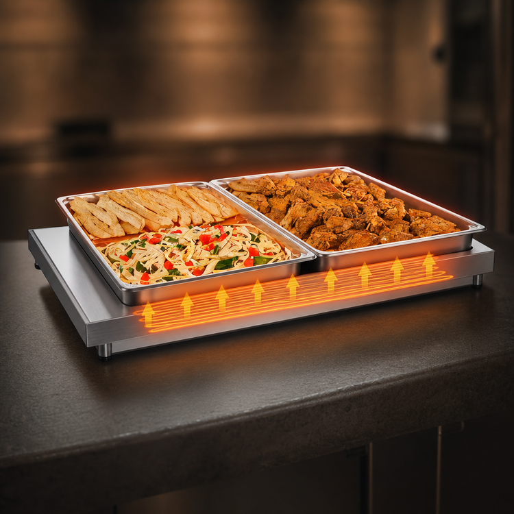 Product image #4 for Hatco Glo-Ray 42-Inch Freestanding Heated Shelf, 6-Inch Deep, Stainless Steel Top