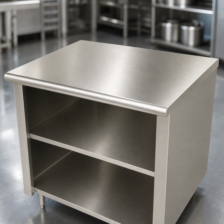 Product image #4 for Advance Tabco Special Value Series 48-Inch x 30-Inch Open Base Economy Work Table with Mid-Shelf