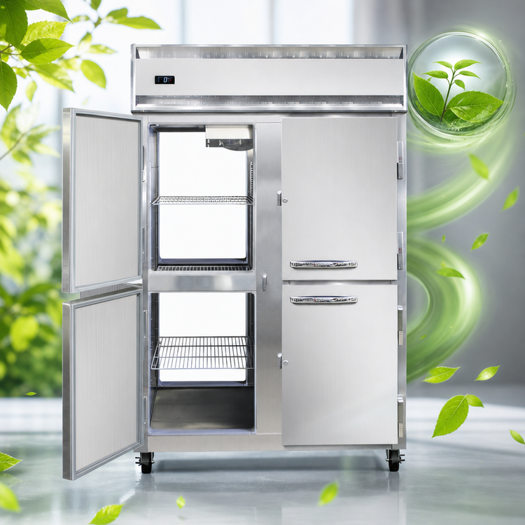 Product image #4 for Continental Refrigerator 2FNPTHD Two-Section Pass-Thru Reach-In Freezer with Half Doors
