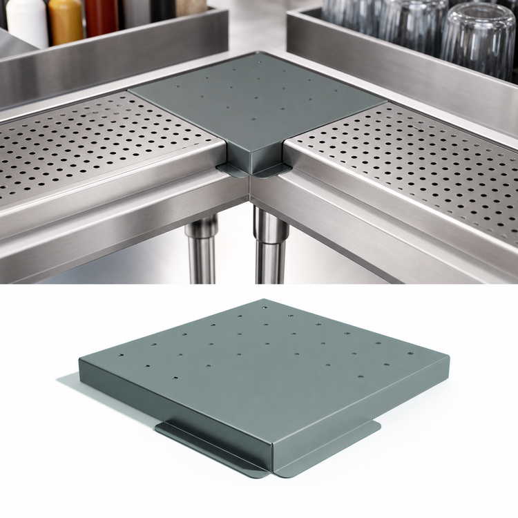 Product image #4 for Advance Tabco 90° Inside Corner Filler for DRKR Series Drink Rails