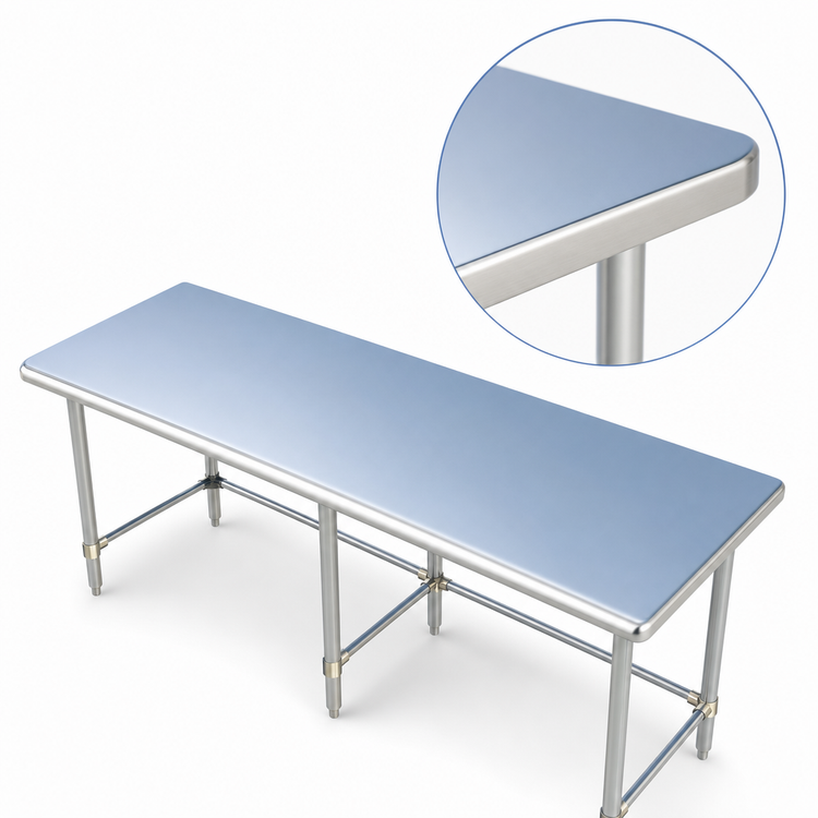 Product image #4 for Sapphire Manufacturing 84-Inch x 18-Inch Stainless Steel Work Table with Galvanized Base