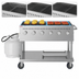 Thumbnail image #4 for KoolMore 47.6-Inch 6-Burner Mobile Commercial Outdoor Propane Grill Charbroiler