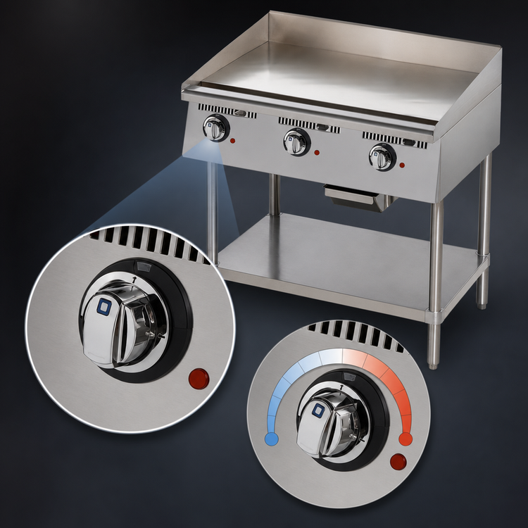 Product image #4 for Ultra-Max Heavy-Duty 48-Inch Electric Countertop Griddle with Polished Steel Plate