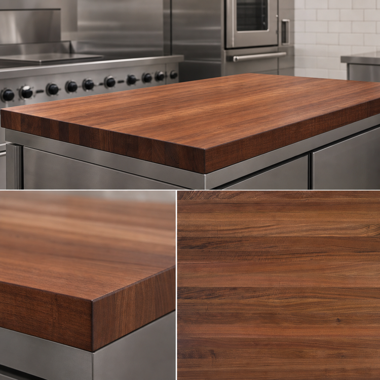 Product image #4 for John Boos Boos Block American Black Walnut Kitchen Countertop, 60-Inch x 38-Inch x 1-1/2-Inch, Varnique Finish