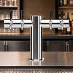 Thumbnail image #4 for Micro Matic USA Metropolis METRO-T-4PSSKR 24-Inch T-Style Countertop Glycol-Cooled Draft Beer Tower, 4 Faucets, Polished Stainless Steel