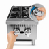 Thumbnail image #5 for CookRite ACHP-2 12-Inch 2-Burner Countertop Gas Hot Plate, 64,000 BTU