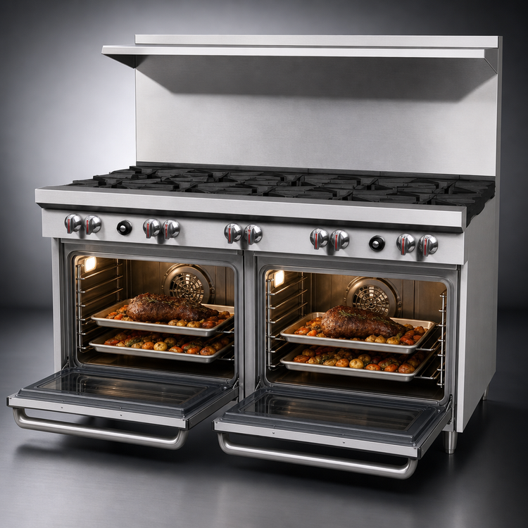 Product image #4 for Southbend S-Series 60-Inch Commercial Gas Restaurant Range with 10 Open Burners and 2 Convection Ovens