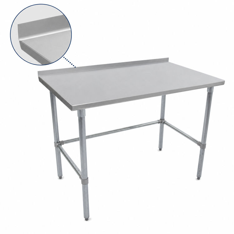 Product image #4 for John Boos Stallion 84-Inch x 30-Inch Stainless Steel Work Table with 1-1/2-Inch Rear Up-Turn and Galvanized Base
