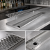 Thumbnail image #4 for Glastender 48-Inch Stainless Steel Underbar Drink Rail with Right Drain