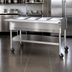 Thumbnail image #4 for Eagle Group 82-Inch Portable Electric Hot Food Table with 5 Full-Size Dry Wells, Open Base, and Cutting Board