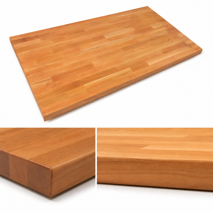 Product image #4 for Boos Block 84" x 42" x 1-1/2" American Cherry Edge Grain Kitchen Countertop with Varnique Finish