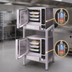 Thumbnail image #4 for Cleveland Range SteamChef 3 22CGT33.1 Double-Stacked 2-Compartment Gas Pressureless Convection Steamer with SureCook Controls