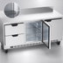 Thumbnail image #4 for Beverage-Air 72-Inch Three-Section Worktop Refrigerator with 2 Drawers, 2 Doors, and Stainless Steel Top