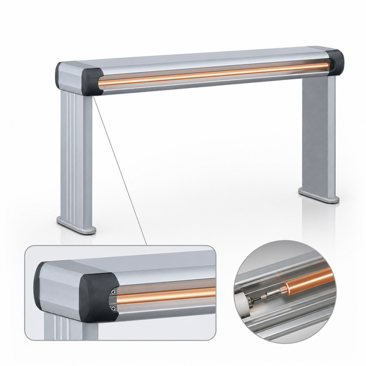 Product image #4 for Hatco Glo-Ray Designer Single Unlighted Strip Heater, 75-1/2 Inch Wide, Aluminum, 1275 Watt