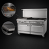 Thumbnail image #4 for Southbend Ultimate 60-Inch Gas Restaurant Range with 5 Burners, 24-Inch Raised Griddle/Broiler, and 2 Cabinets