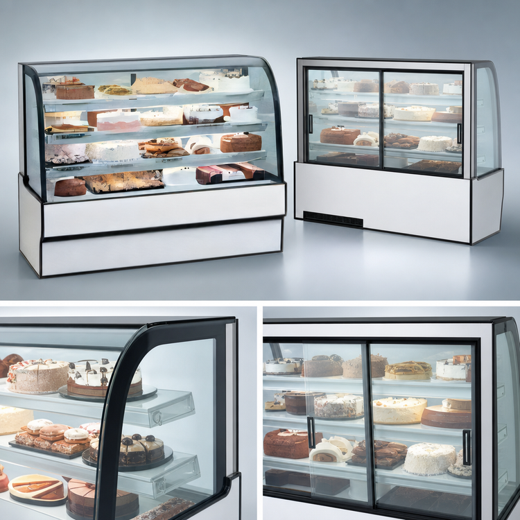 Product image #4 for Federal Industries Curved Glass Refrigerated Bakery Display Case, 59.13-Inch Wide, Self-Contained, 2-Tier Shelves