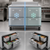 Thumbnail image #4 for Victory Refrigeration VWFD60HC-4 60-Inch Two-Section Worktop Freezer Counter with 4 Drawers