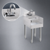 Thumbnail image #4 for Advance Tabco Underbar Basics Stainless Steel Blender Station with Dump Sink, Splash-Mount Faucet, 12 Inch