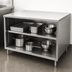 Thumbnail image #4 for BK Resources 36-Inch x 24-Inch Stainless Steel Chef Table with Open Front Cabinet Base