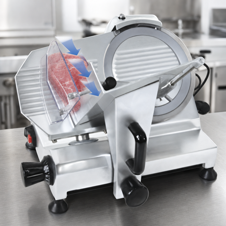 Product image #4 for Omcan USA 9-Inch Manual Gravity Feed Meat Slicer, 110V, Belt Drive
