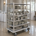 Thumbnail image #4 for Carter-Hoffmann T725 Queen Mary China & Silver Transporter Cart, 5-Shelf, Open Aluminum Design