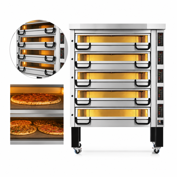 Product image #4 for PizzaMaster PM 945ED Full-Size 5-Deck Stone Hearth Electric Pizza Oven