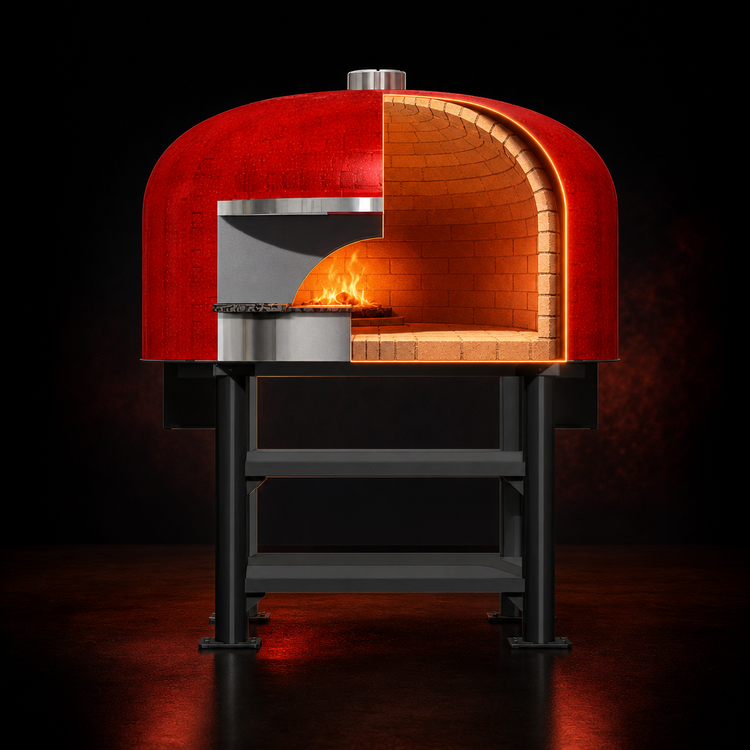 Product image #4 for Marra Forni Neapolitan NP130W Wood-Fired Brick Pizza Oven with 51.25-Inch Round Deck