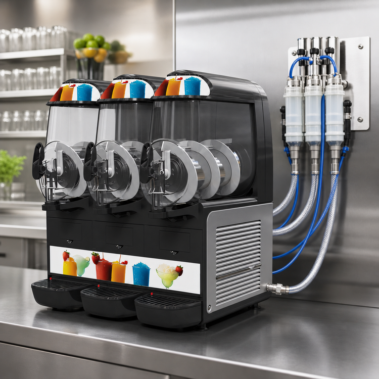Product image #4 for Vollrath VCBF168-37-AF Triple-Bowl 10-Liter Frozen Beverage and Granita Countertop Dispenser