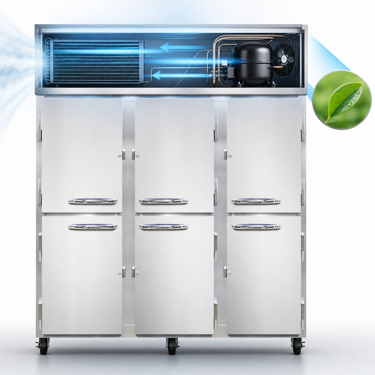 Product image #4 for Continental Refrigerator 3FNHD Three-Section Standard Depth Reach-In Freezer with Half-Height Solid Doors