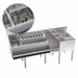 Thumbnail image #5 for Krowne Royal Series Single Zero-Step Speed Station with Sink, Glass Rinser, and Speedrail, 70 Inch x 24 Inch