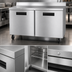 Thumbnail image #4 for Hoshizaki Steelheart WF60B-01 60-Inch Two-Section Stainless Steel Worktop Freezer with Solid Hinged Doors and Cylinder Locks