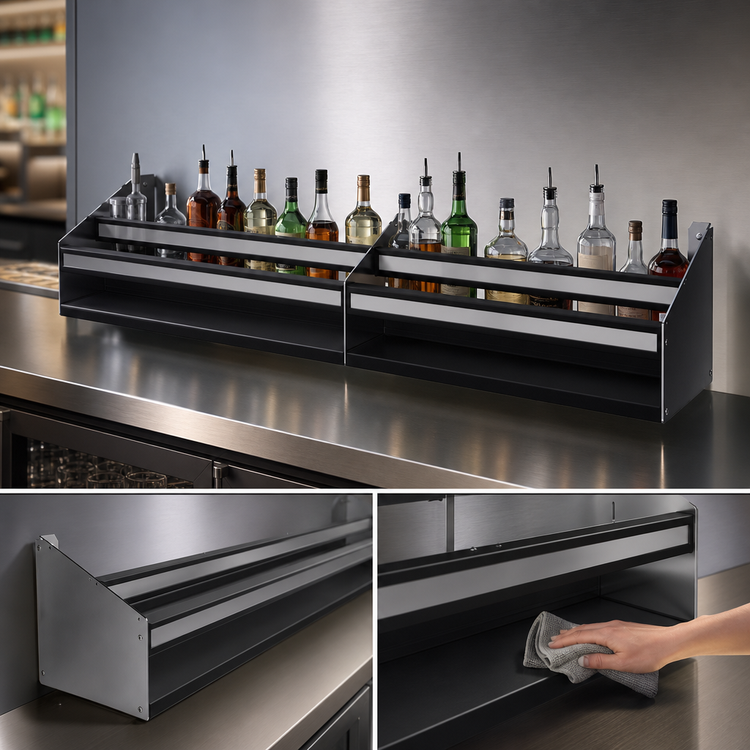 Product image #4 for Glastender DSR-50 Double Speed Rail, 50-Inch Wide Stainless Steel