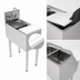 Thumbnail image #5 for Perlick Top Shelf 12-Inch Underbar Prep Sink with Stainless Steel Bowl and Removable Cutting Board