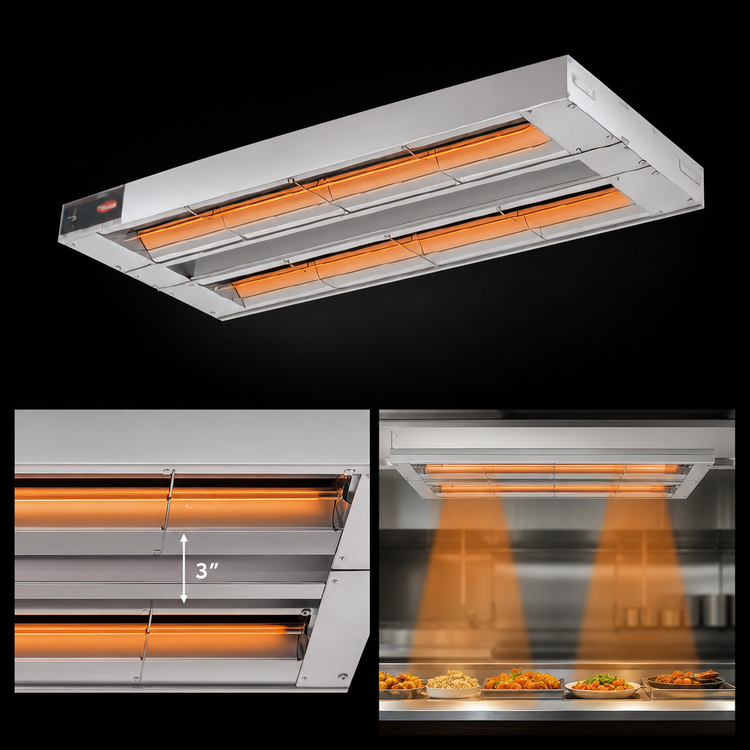 Product image #4 for Hatco Glo-Ray® 54-Inch Double Unlighted Infrared Strip Heater, 2500W