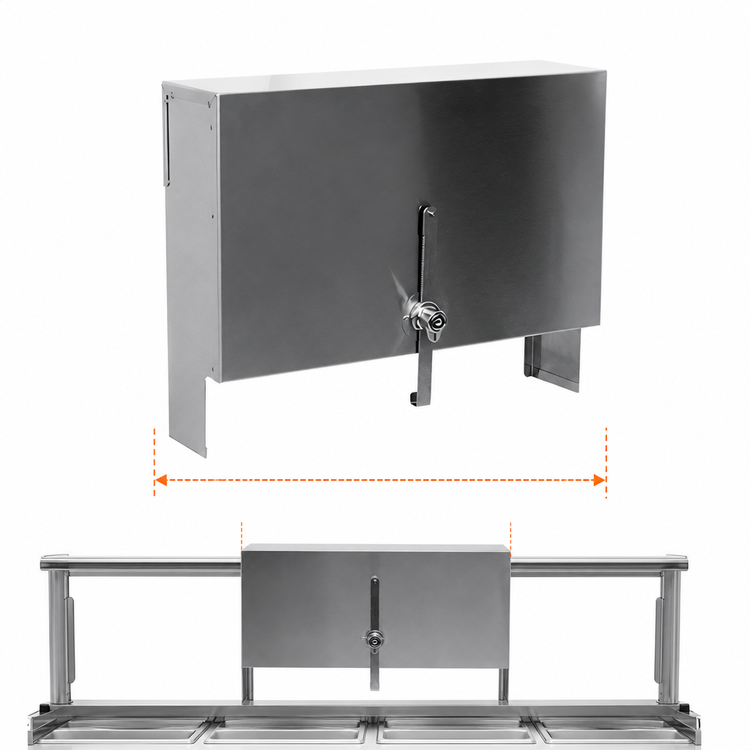 Product image #4 for CHOICE 32-Inch Single Stainless Steel Speed Rail Locking Cover