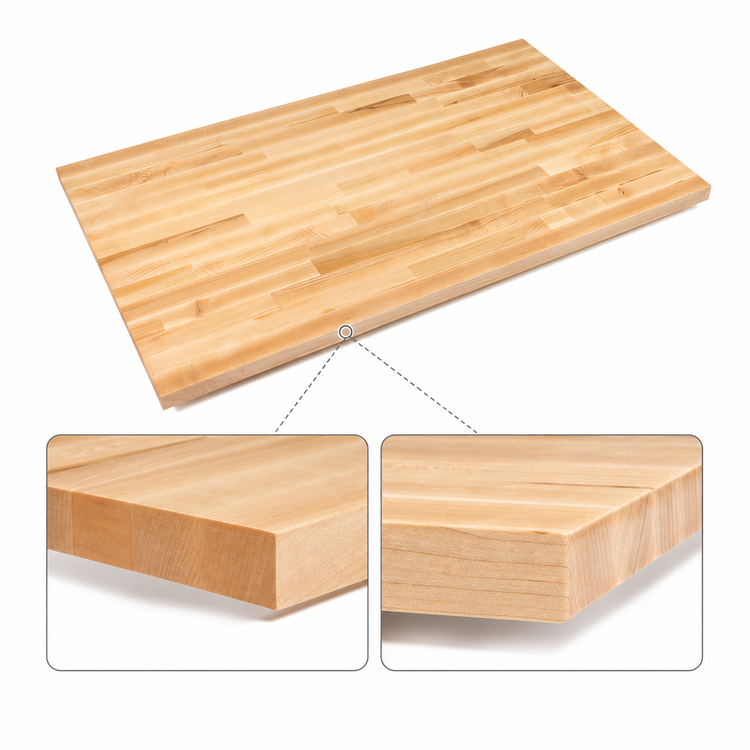 Product image #4 for Boos Block 108-Inch x 27-Inch Northern Hard Rock Maple Kitchen Countertop, Blended Edge Grain, Varnique Finish