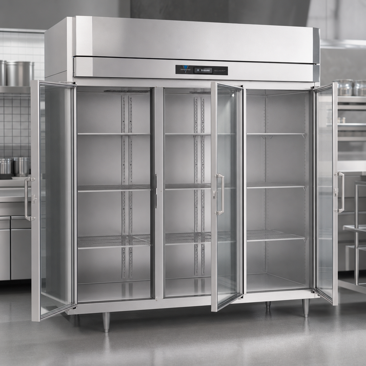Product image #5 for Victory UltraSpec V-Core Powered 3-Section Glass Door Reach-In Freezer, 70.1 Cu. Ft.