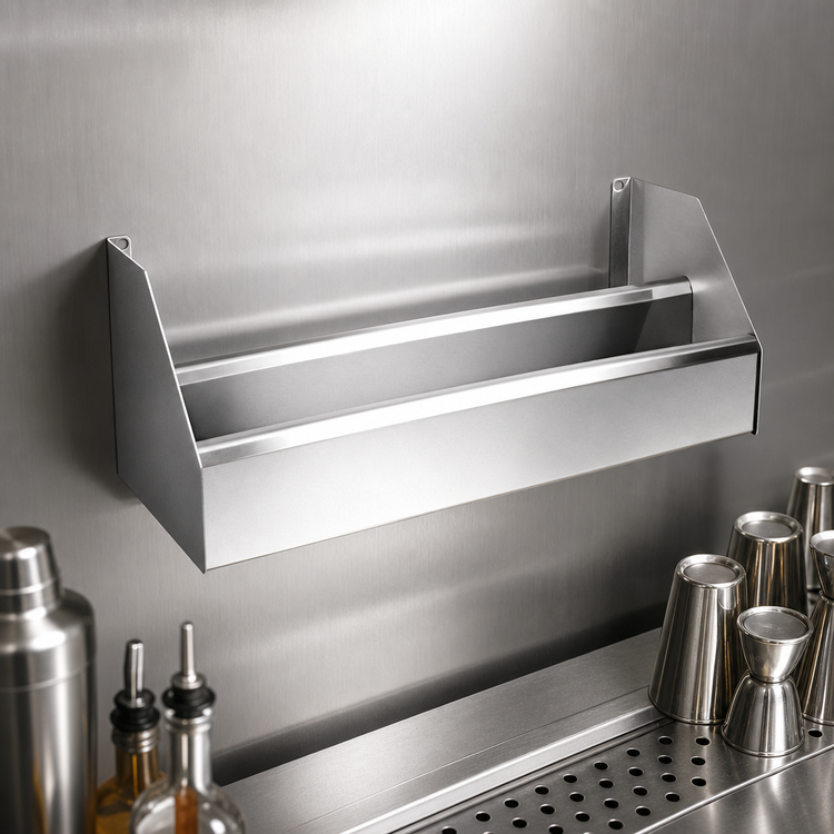 Product image #4 for CHOICE Double Stainless Steel Speed Rail, 47 Inch W x 10 Inch D, Keyhole Mounted
