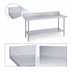 Thumbnail image #4 for Duke Stainless Steel Underbar Work Table with 5-Inch Riser and Galvanized Undershelf, 144 x 24 Inches